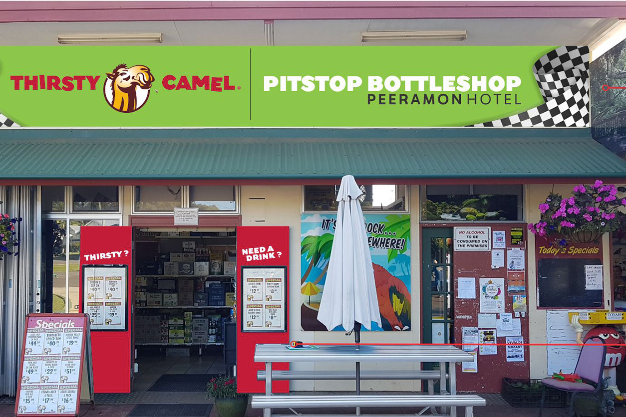 Thirsty Camel Bottle Shop and Liquor Store from the Yungaburra Pitstop